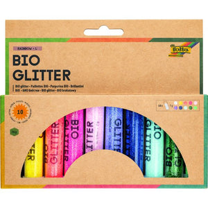 Folia Paper -  Glitterpoeder bio folia rainbow 7gr 10 kleuren