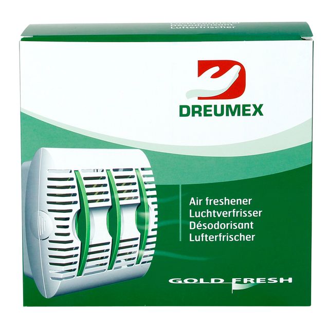 Dreumex - Dispensador de ambientador Gold Fresh blanco