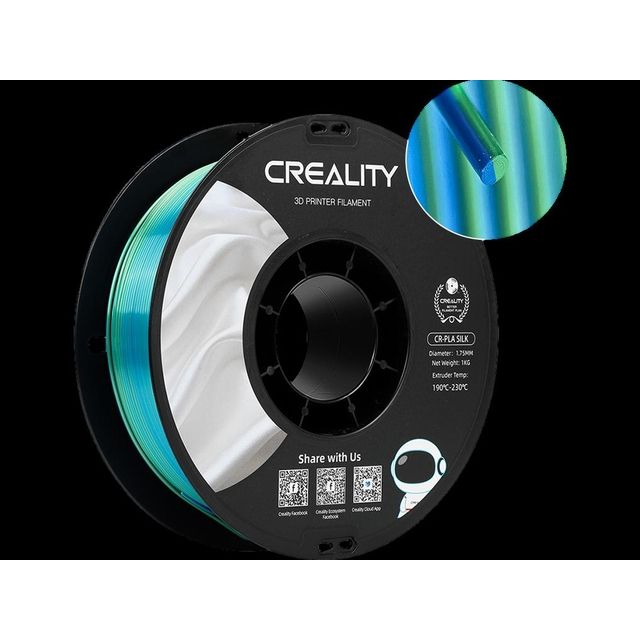 Creality - Filamento 3D PLA 1.75mm azul verde 1kg