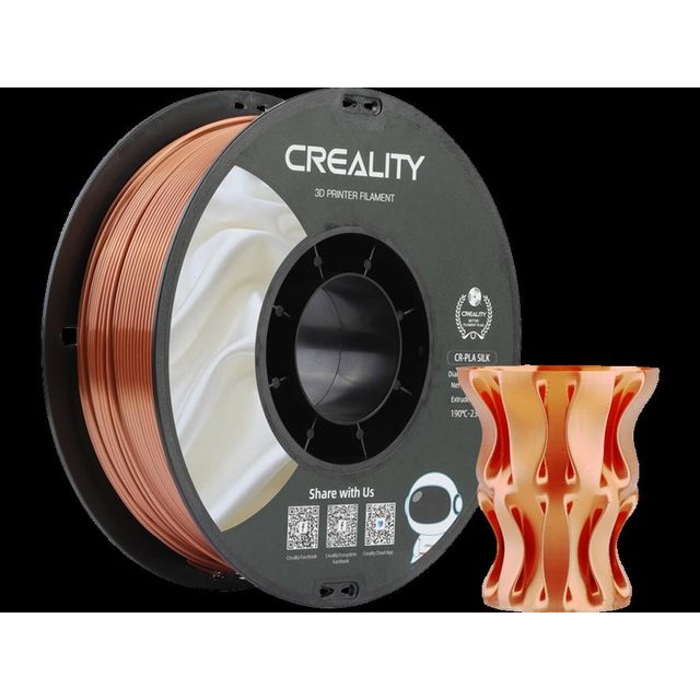 Creality - Filamento 3D PLA 1.75mm Seda rojo cobre 1kg
