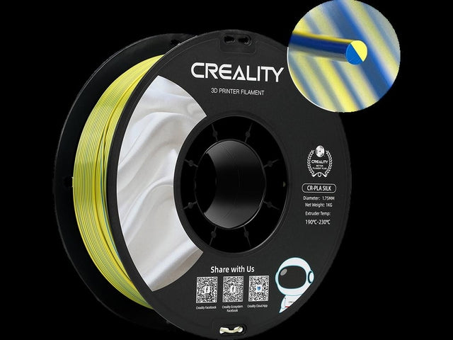 Creesity - 3D -Filament Creality PLA 1,75 mm Seidengeel BLW 1 kg