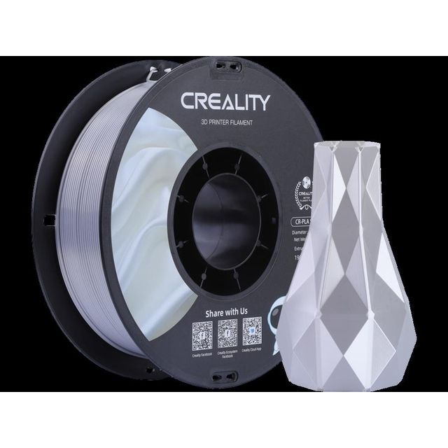 Creality - Filamento 3D PLA 1.75mm Seda plata 1kg