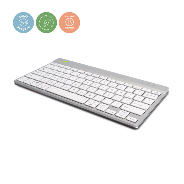 R-Go Tools - Tastatur R-Go Ergonomisch Compact Break kabellos QWERTY weiß