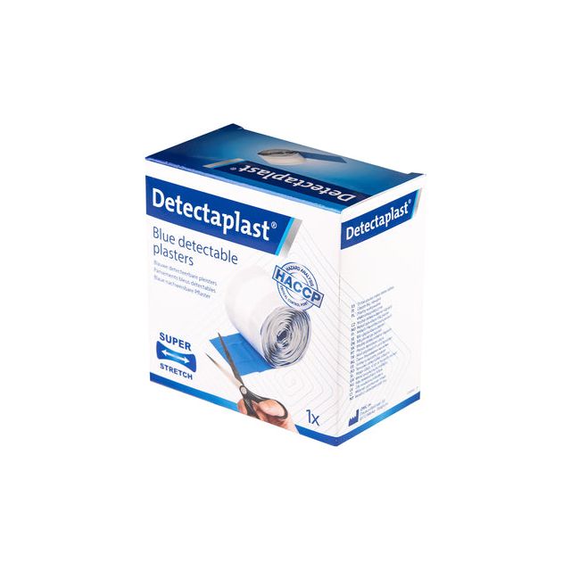 Detectaplast - Elastic textielpleister, ft 6 cm x 5 m, op rol