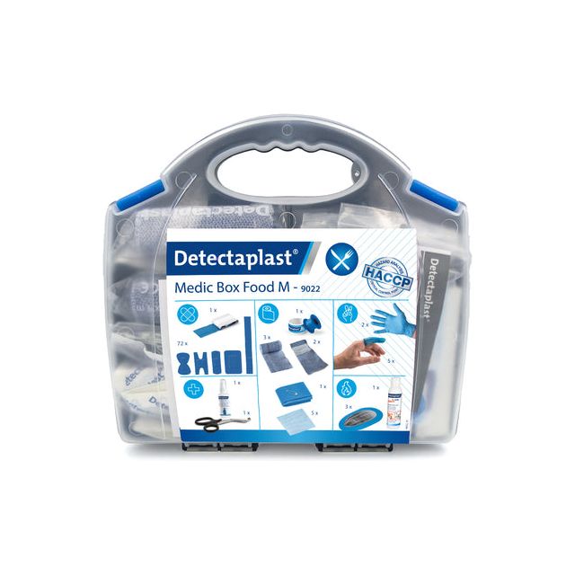 Detecta Load - Kit de premiers soins Medic Box Food Horeca, contenu HACCP jusqu'à 10 personnes