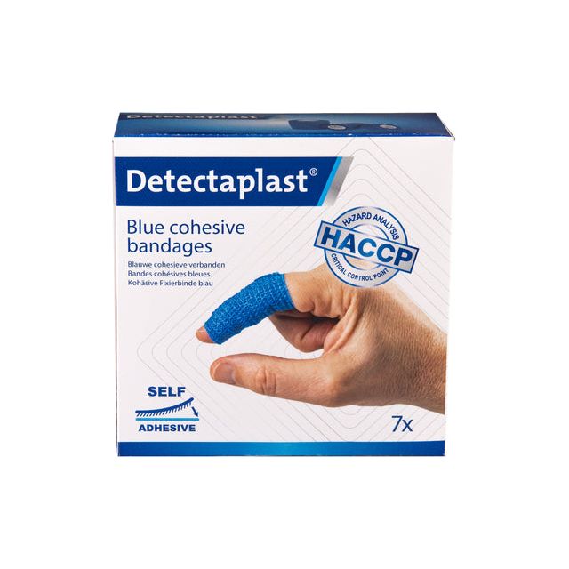 Detectaplast - Kohesief verband blauw deteclast assorti 7 stuks