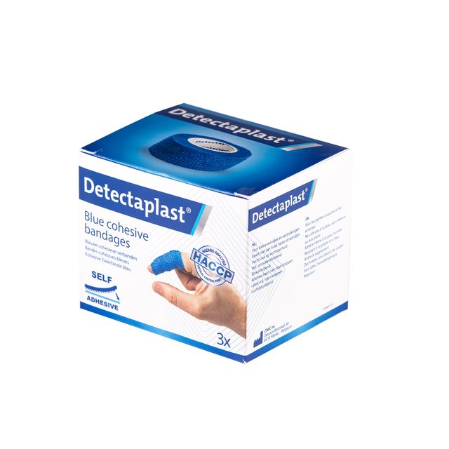 Detectaplast -  Snelpleister blauw 2,5cmx4,5m 3 stuks