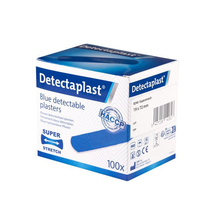Detectaplast -  Elastische bl textielpleister deteclast 19x72mm