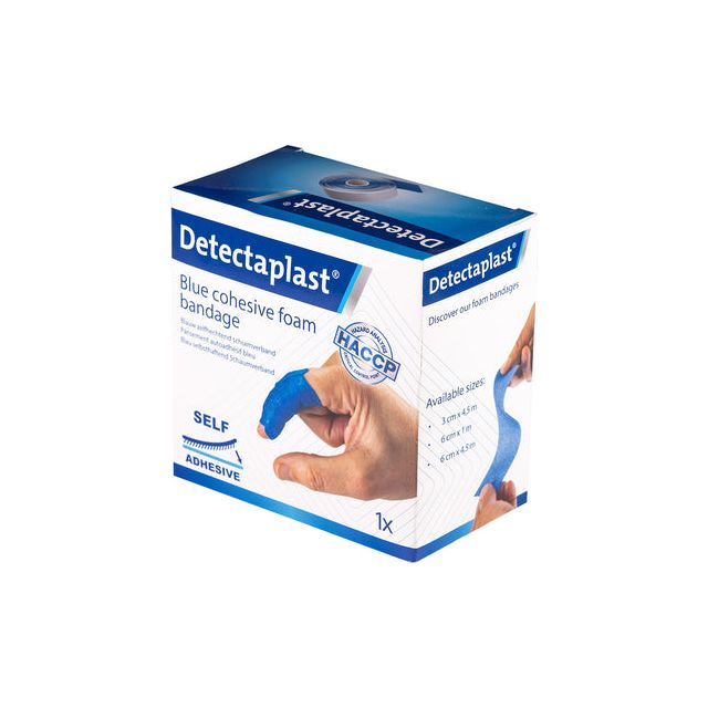 Detectaplast - zelfklevend schuimverband, ft 6 cm x 4,5 m, op rol