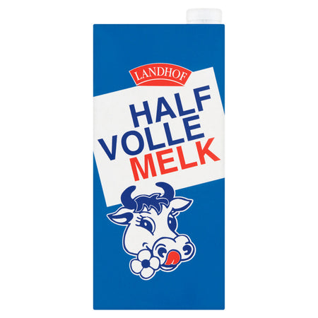 Landhof -  Melk  halfvol houdbaar pak 1 liter | 12 stuks