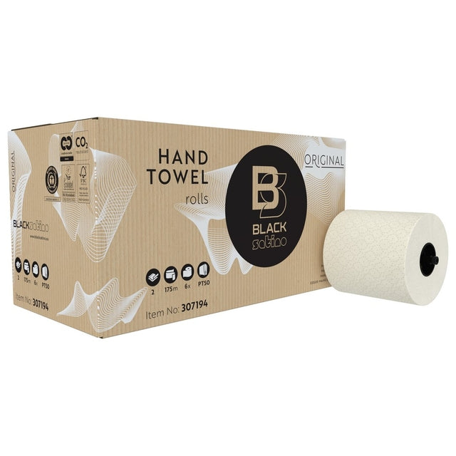 BlackSatino -  Handdoekrol  pt50 2laags 175m wit