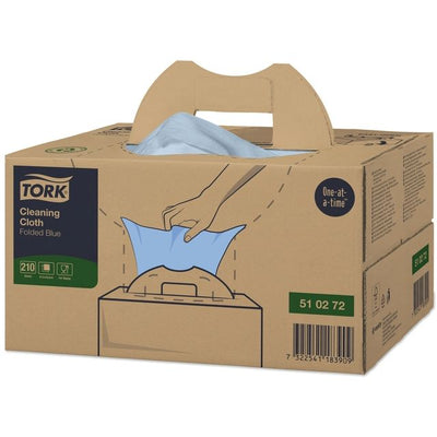 Tork - Paño de limpieza W7 caja dispensadora 1 capa 210 hojas azul 510272