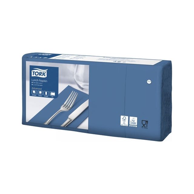 Tork - Lunchservet advanced achtstevouw donkerblauw | 10 stuks