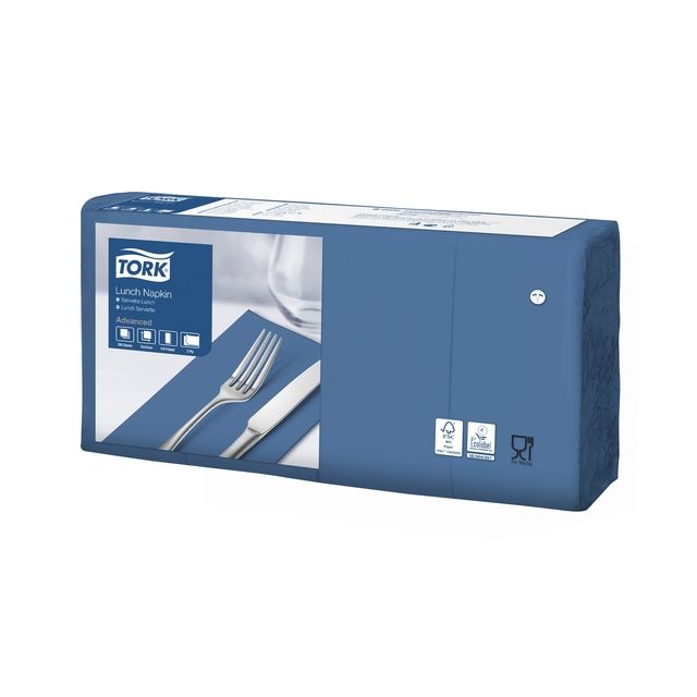 Tork - Lunch napkin Advanced 1/8 fold 2-layer 328x325mm 200 sheets dark blue 477421 | 10 pieces