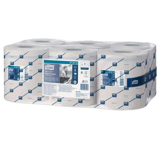 Tork -  Poetspapier m4 premium 1laags 340 vel wit