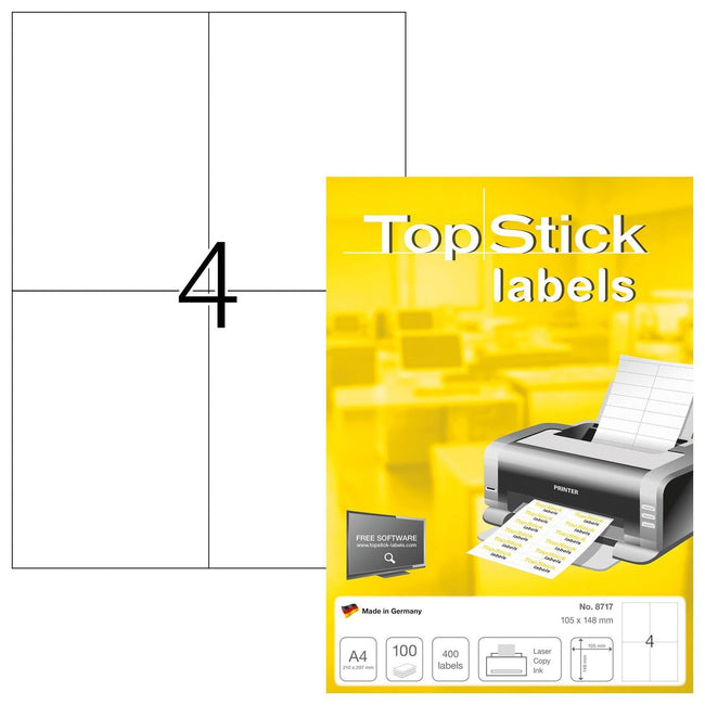 Oficina - Etiquetas Topstick 105x148mm 400 etiquetas