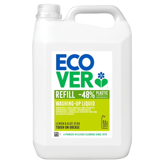 Ecover - Detersivo liquido per piatti limone aloe vera 5l | 4 pezzi