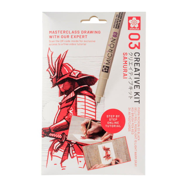 Sakura -  Tekenset creative kit samurai | 12 stuks