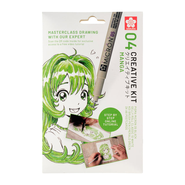 Sakura -  Tekenset creative kit manga | 12 stuks