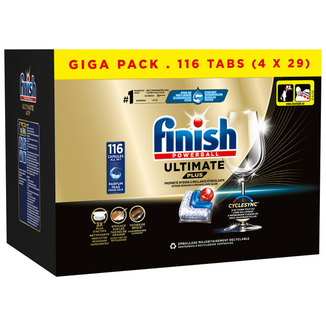 Finish - Geschirrspüler Tablets Finish E Plus 4x29st