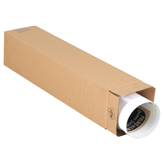 IEZZY -  Vierkante koker formaat 430x120x120mm bruin | 20 stuks