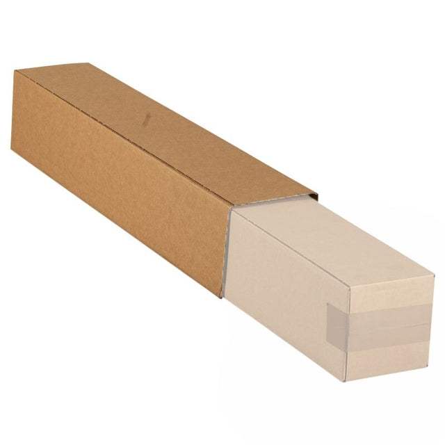 IEZZY - Tube carré 750x126x126mm couvercle marron | 20 pièces