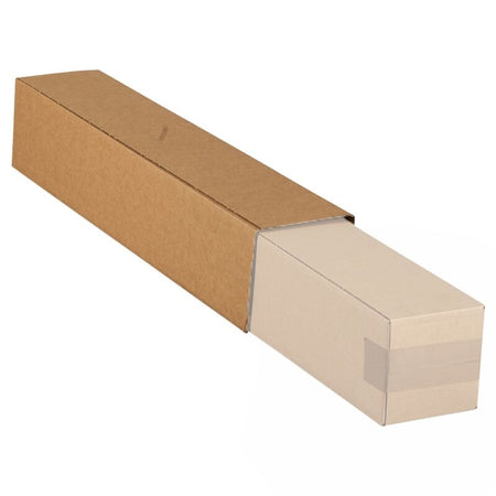 IEZZY - Tubo cuadrado 750x126x126mm tapa marrón | 20 piezas
