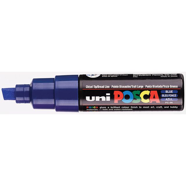 Posca - Paintmarker Uni PC8K diagonal ancha azul oscuro