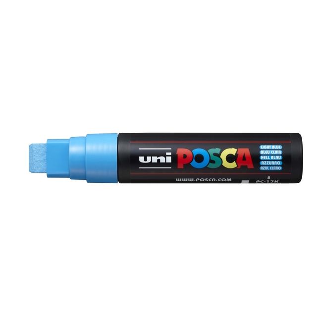 Posca - Paintmarker Uni PC17K rectángulo extra ancho azul claro