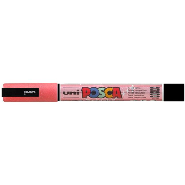 Posca -  Paintmarker Uni  PCfijn glitter rood