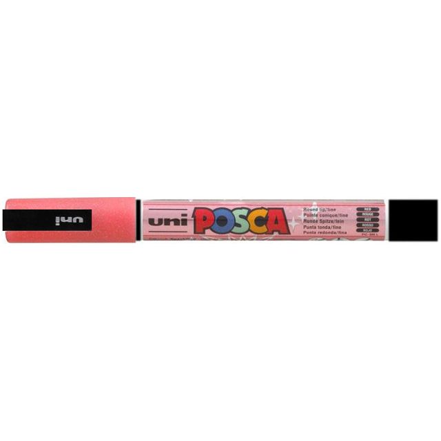 Posca - Verfstift  pc3m f glitter rood