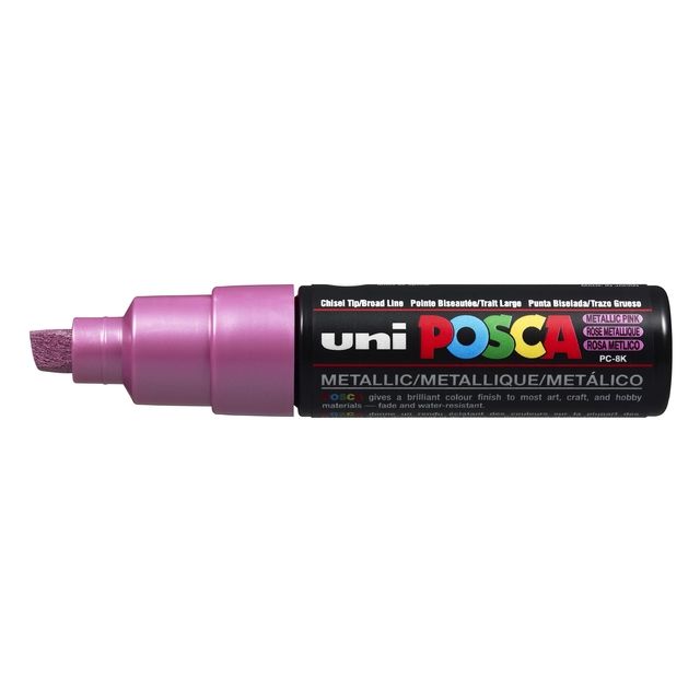 Posca -  Paintmarker uni  pc8k b schuin metallic roze