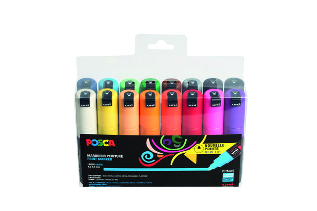 Posca - Paintmarker Uni PC7M wide assorted set of 16 pieces