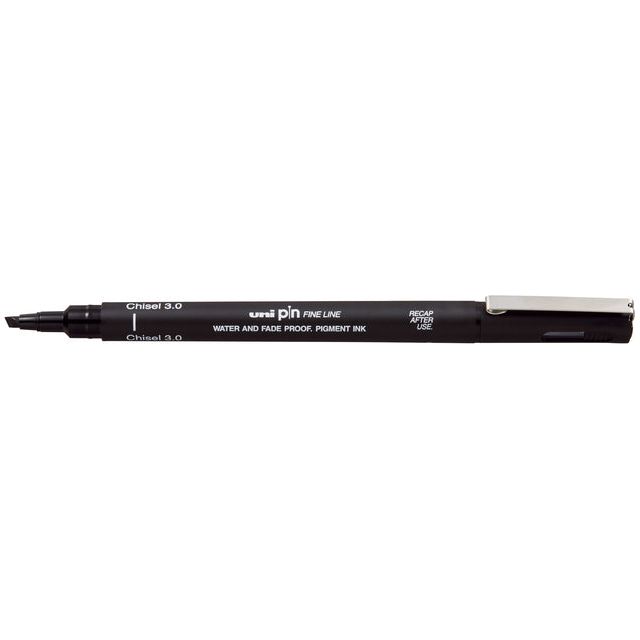 Uni -ball - Fineliner Pin Beitelpunt 3mm schwarz