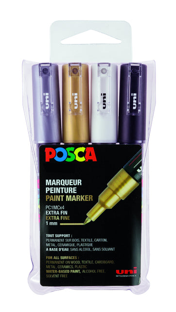 Posca -  Paintmarker uni  pc1mc ef 4st assorti