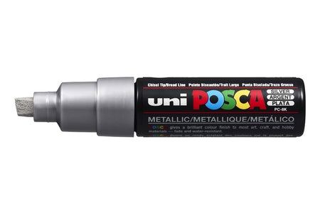 Posca - Paintmarker Uni PC8K diagonale larga argento