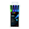 Posca - Paintmarker Uni PC purpurina fina cool surtido juego de 4 piezas
