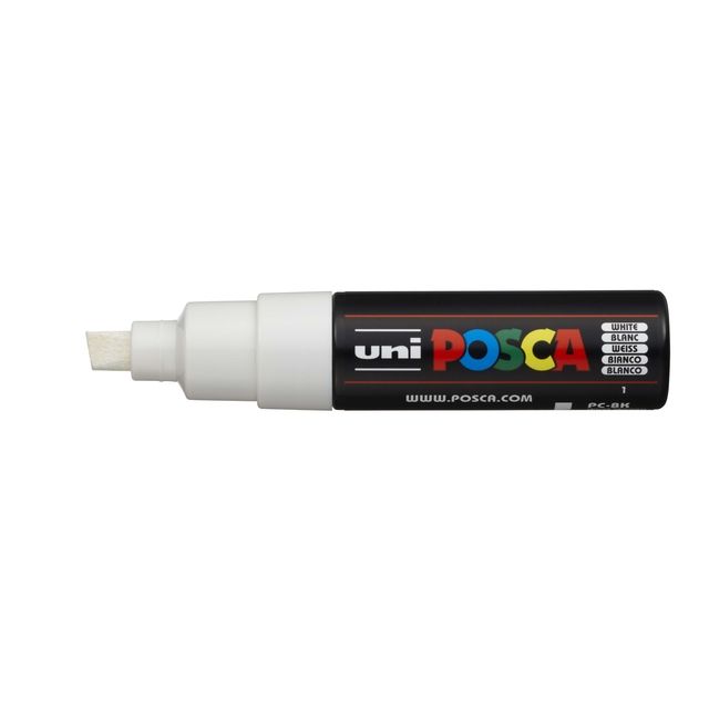 Posca - Paintmarker Uni PC8K ancho inclinado blanco