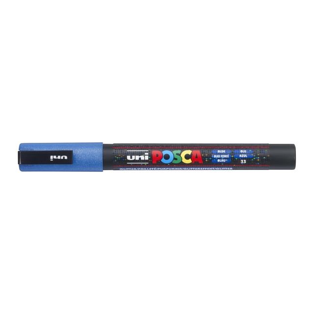 Posca - Verfstift  pc3m f glitter donkerblauw