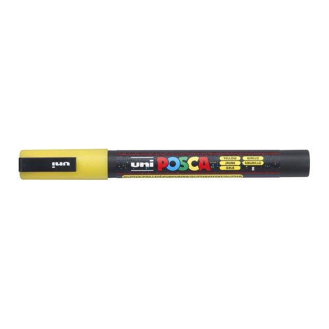 Posca - Verfstift  pc3m f glitter geel