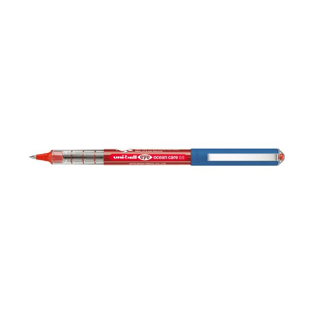 Uni-ball - Eye Ocean Care roller, schrijfbreedte 0,3 mm, rood