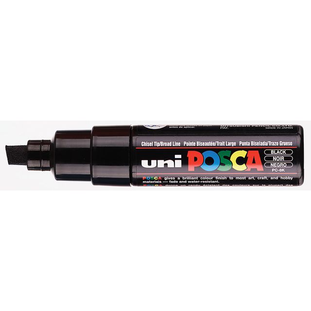 Posca -  Paintmarker Uni  PC8K breed schuin zwart