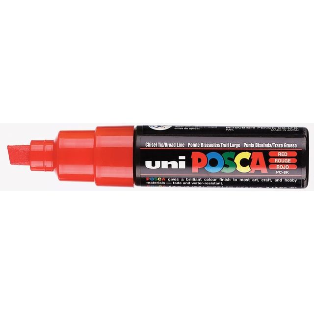Posca -  Paintmarker Uni  PC8K breed schuin rood