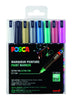 Posca - Paintmarker Uni PC1MR métallisé extra fin assorti lot de 8 pièces