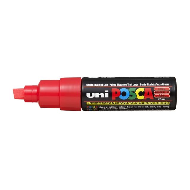 Posca -  Paintmarker Uni  PC8K breed schuin fluor rood
