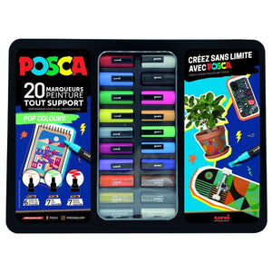 Posca -  Paintmarker uni  pop colours metalen 20st