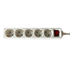 Brasq -  Stekkerdoos  5 voudig 3 meter wit
