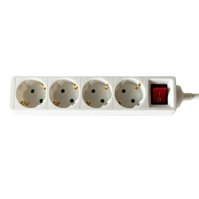 Brasq -  Stekkerdoos  4 voudig 1.4 meter wit