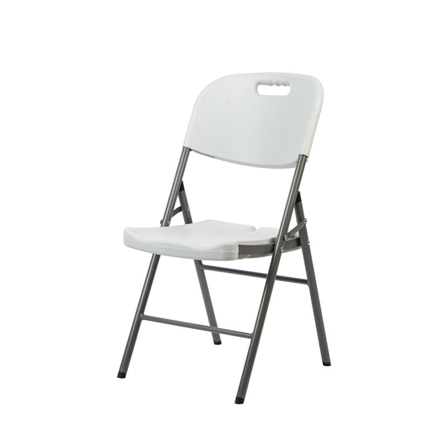 BRASQ - Folding chair FC200 white-stainless steel