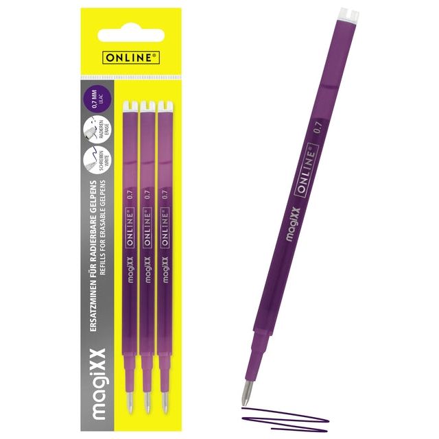 Quantore - Gelswriter -Füllung Online Magixx 0,7mm 3st Violet